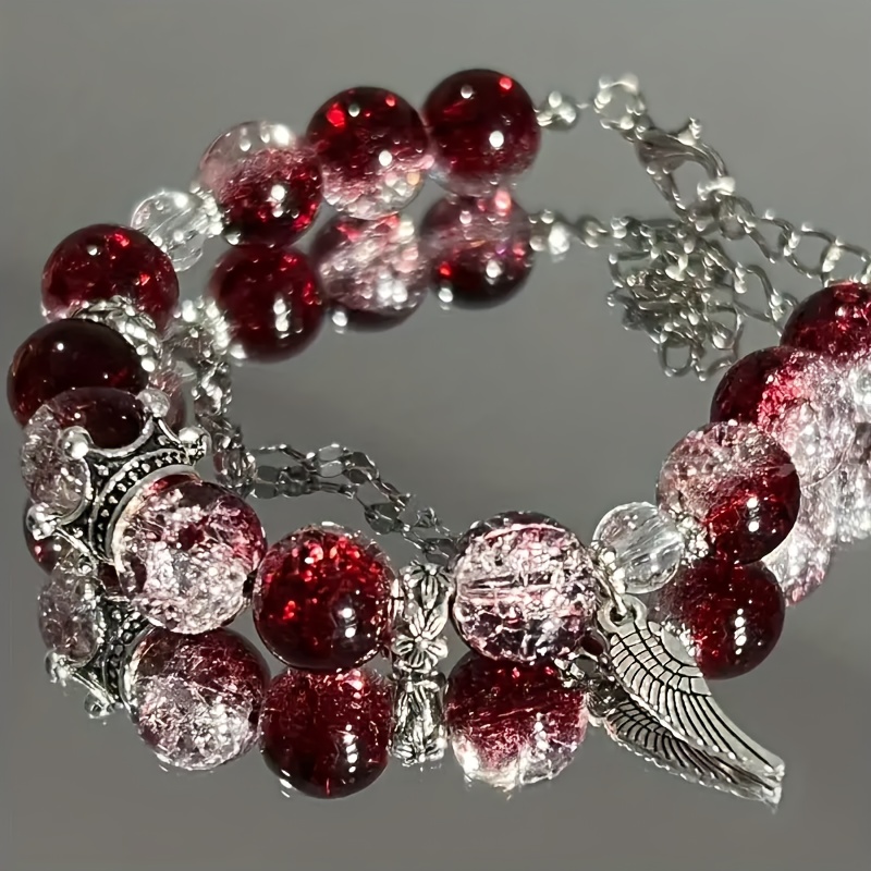 

1pc Y2k- Red Bracelet , For Women, For Banquets And ,