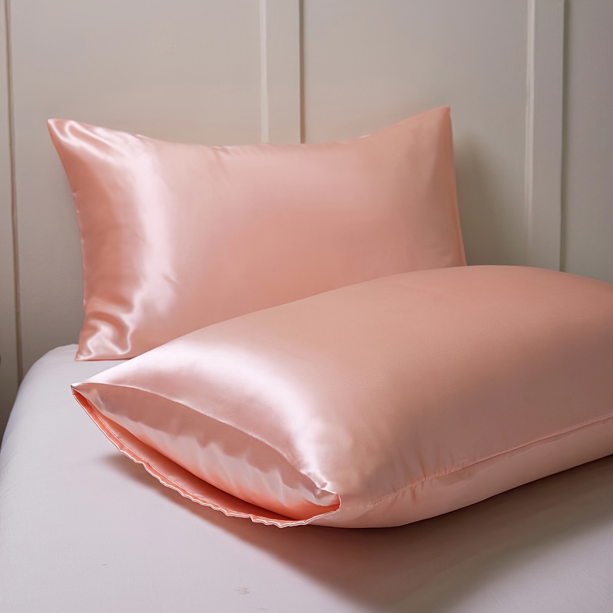 1pc Classic Color Soft And Comfortable Satin Pillowcase - Envelope Style - Beneficial for Skin And Hair