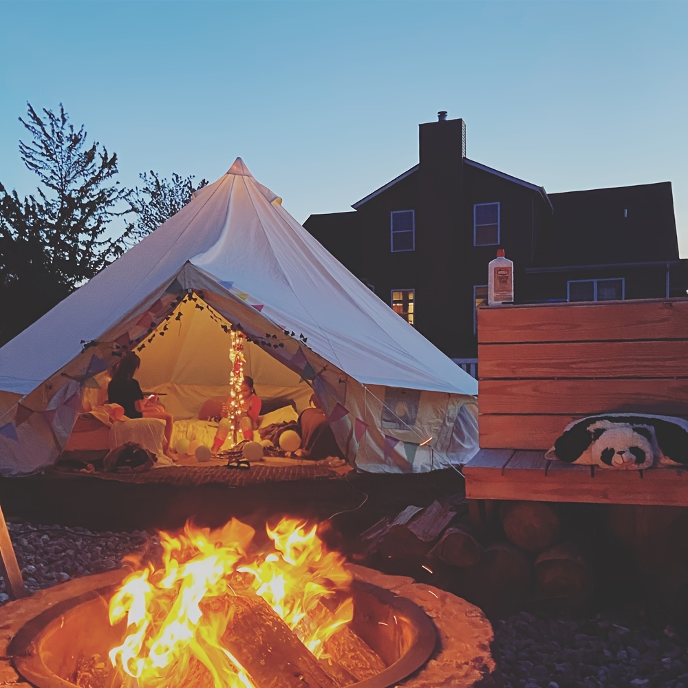 Cozy house bell tent 8-10人用 SKYSHALO 8-10 Person Canvas Glamping Bell Tent Waterproof