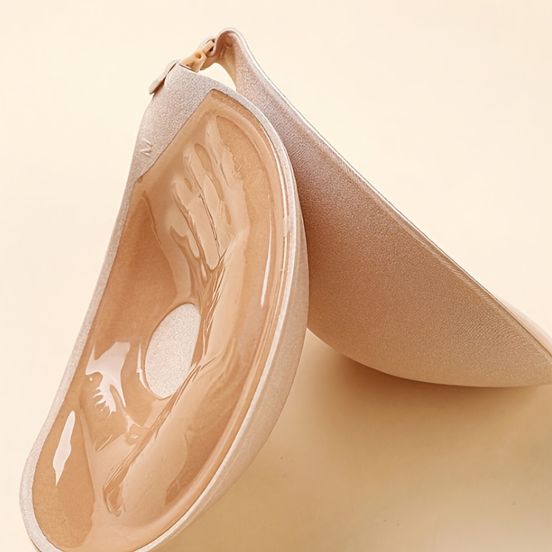 TEMU Unseen Adhesive Silicone Bra Cups, 3cm Thick Push-up Pads Designed To Enhance And Support Smaller Busts, Perfect For Dresses And Gowns