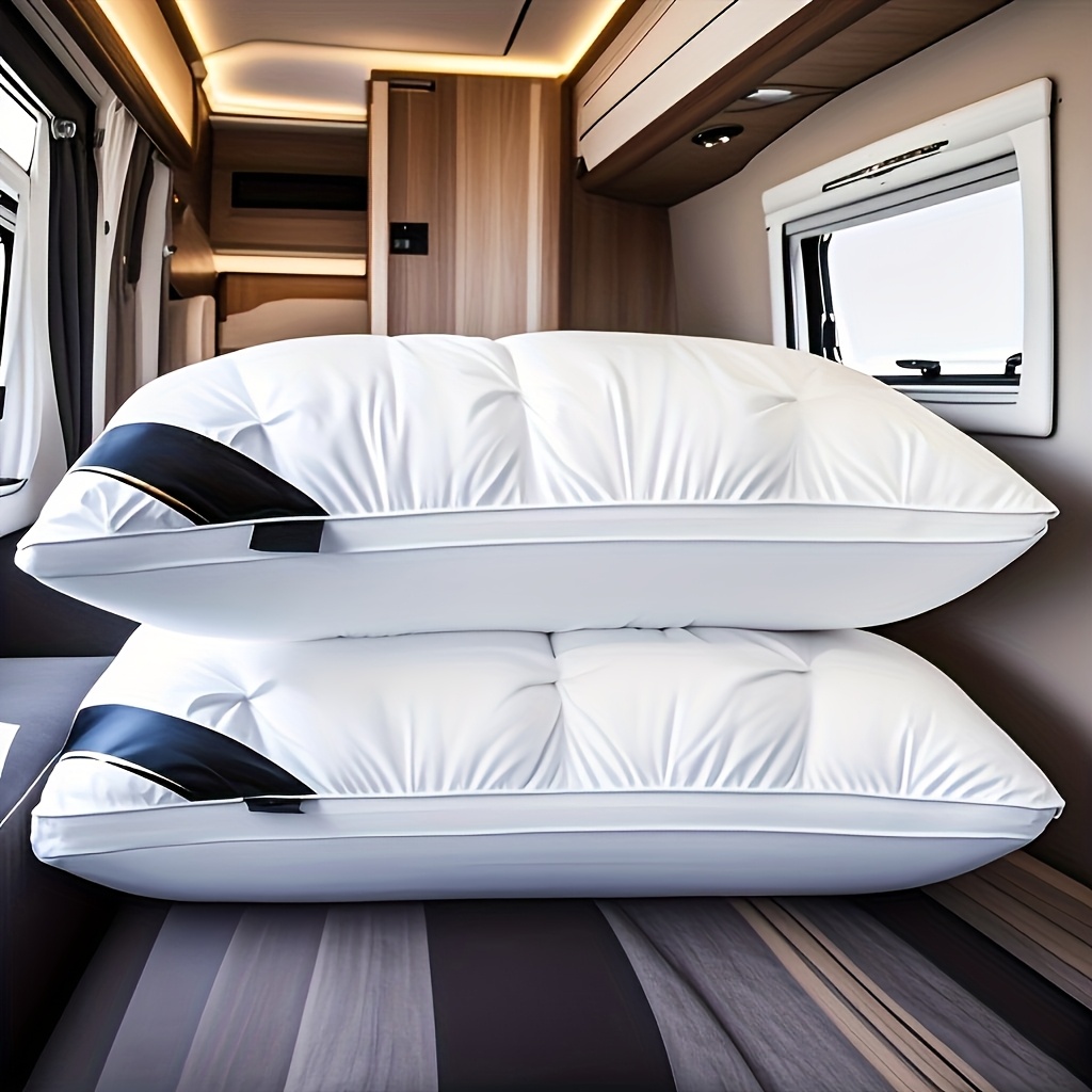 Luxury 5-Star Hotel Quality Pillow - Deep Sleep Neck Support, Non-Collapse High Pillow Core for All Seasons, Hypoallergenic Polyester Cover, Machine Washable, Suitable for Bedroom/Rv Etc