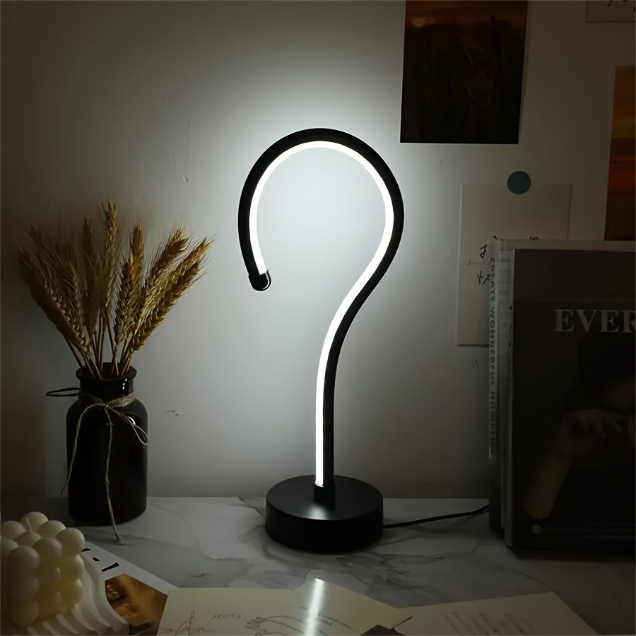 Creative Question Mark Design Desk Lamp 3 Led Temu