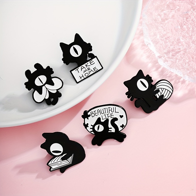 Cute Cartoon Cat Enamel Pins 