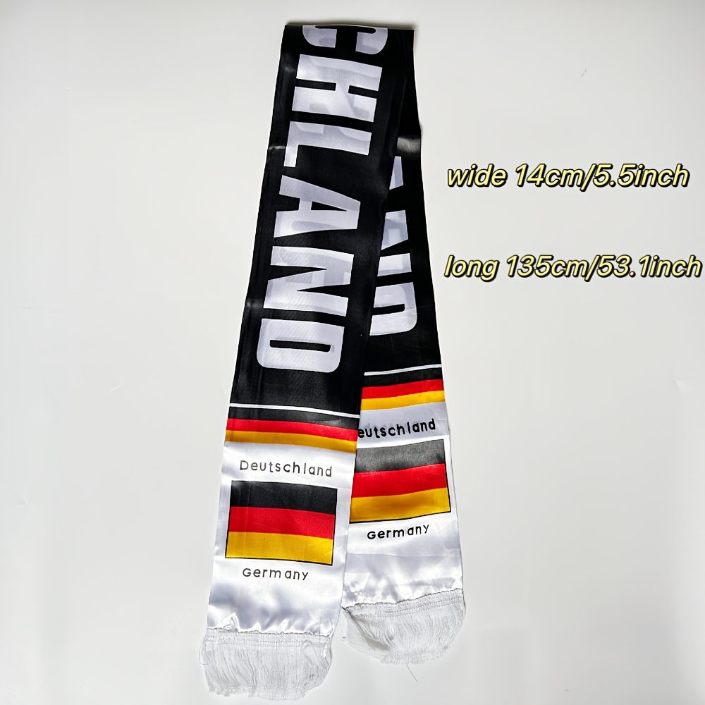 Flag" 1pc German Flag Scarf Banner 14x135cm, Suitable For Festival Party Decoration Banner, Double-layer Double-sided Printed Flag