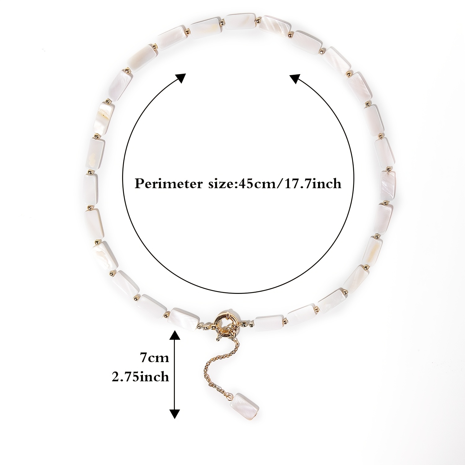 TEMU Collana a Y boh矇mien elegante con ciondolo | Perline bianche fatte a | Chiusura | Sovrapponibile | e speciali | Regalo per , fidanzata, amica,