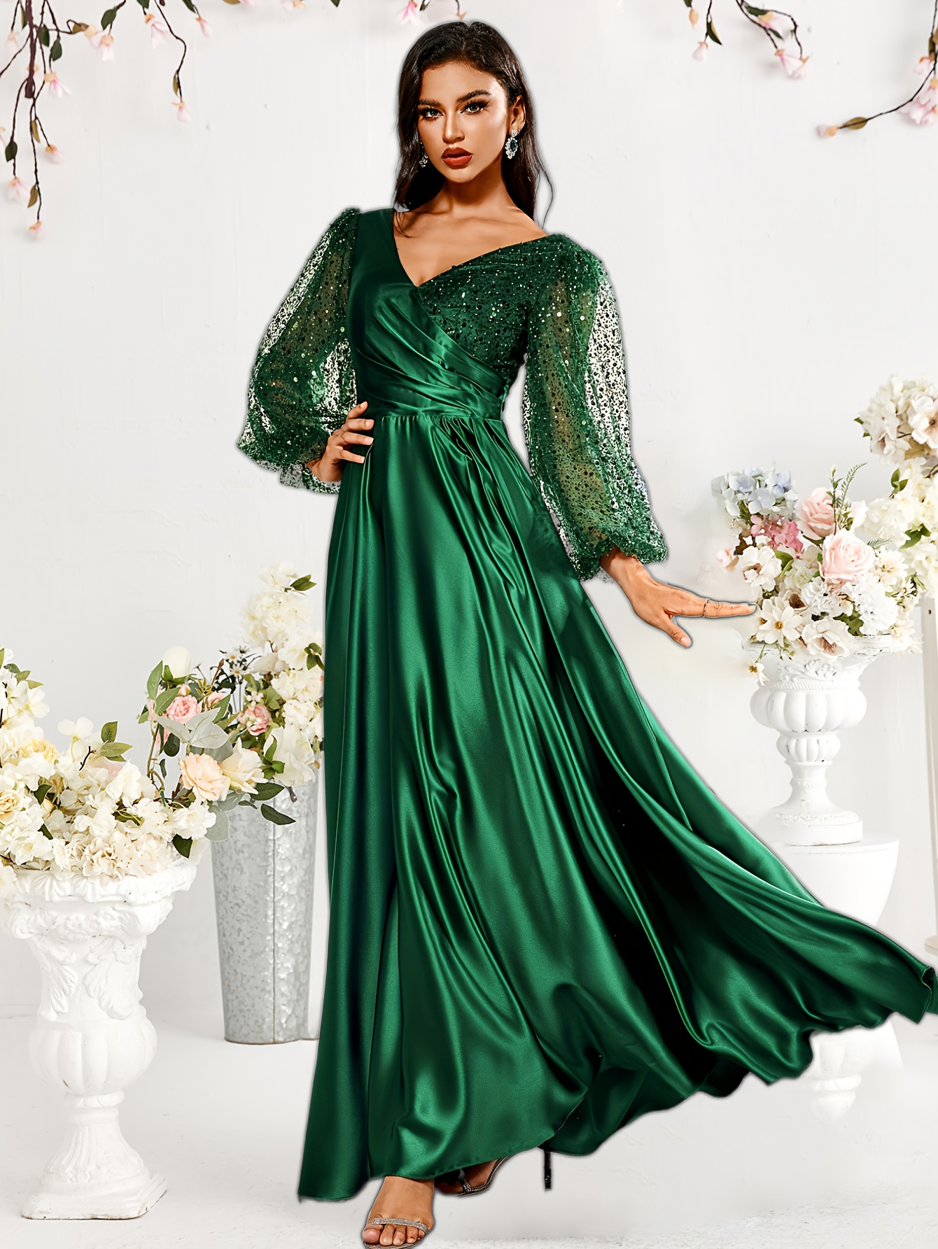 Robe Longue Robe De SoirÃ©e Emeraude Vert émeraude Robe SoirÃ©e En