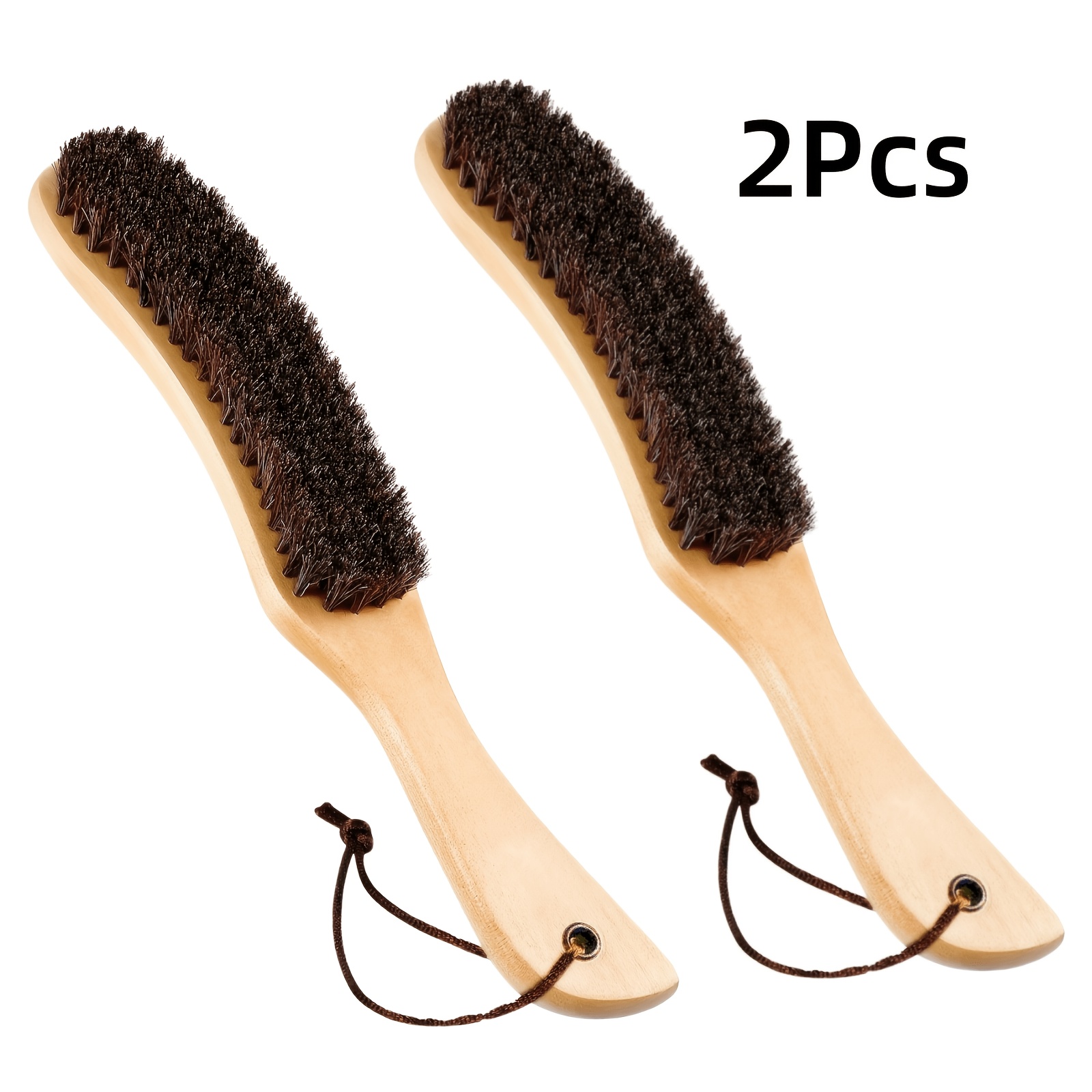 TEMU Set van 2 vilten hoedenborstels, vilten hoedenreiniger van paardenhaar, paardenhaar borstelreinigingsset voor cowboyhoeden, cowboyhoedenreiniger