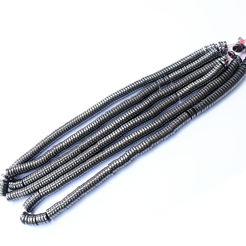 Black Obsidian Round Disc Spacer Beads for Jewelry Making