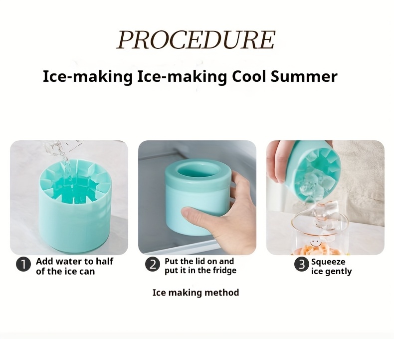 1pc Quick Freeze Silicone Ice Cube Trays - Easy to Use, Durable Plastic Molds for Perfectly Shaped Ice, Ideal for fruit juice, Ice Buckets & Cylindrical Cups, fruit juice Accessories,Suitable for Thanksgiving, Halloween, Christmas