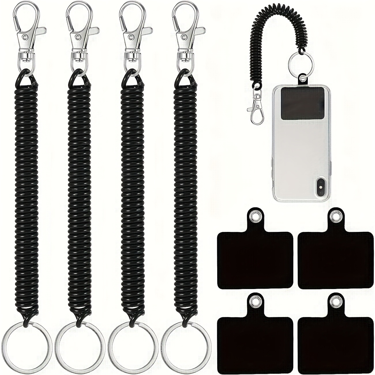 E-shop Handyhalterung mit verstellbarem Seil und Clip für Outdoor-Aktivitäten - Ideal zum Skifahren, Wandern, Radfahren und Klettern - Kompatibel mit