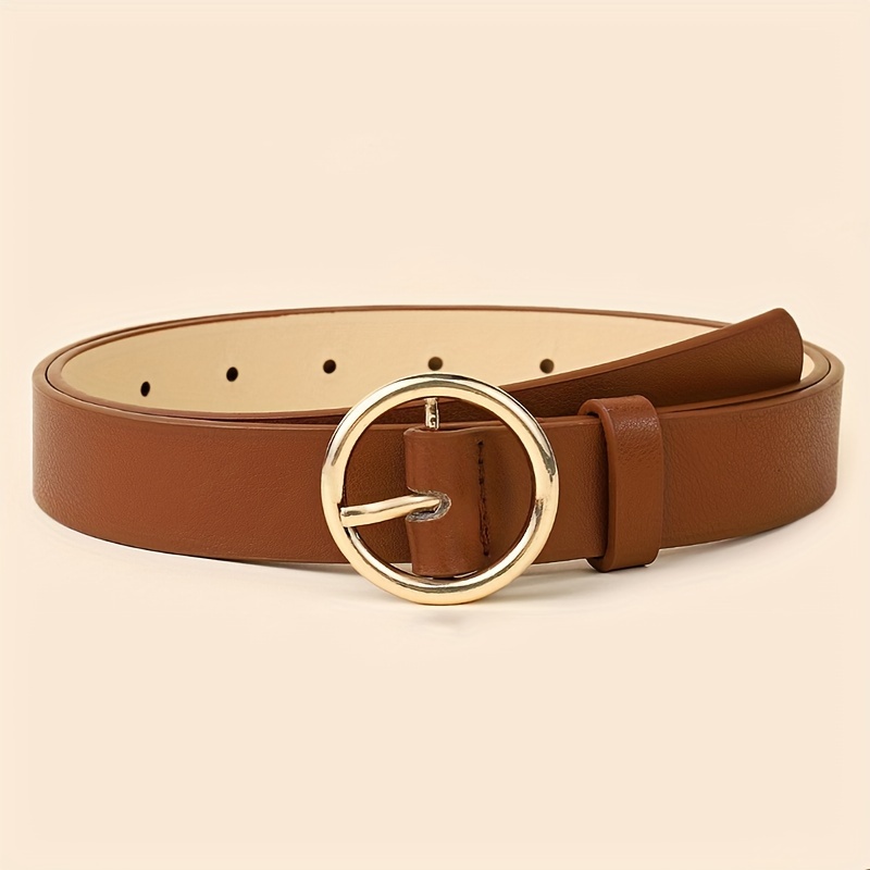 Image of Fashionable Women's Belt Alloy Round Daily Casual Versatile Student Belt