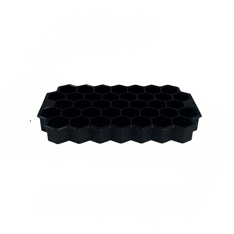 Image of Silicone Honeycomb Ice Cube Tray With Lid, Homemade Ice Box For Household Use, Quick-freezing And Easy-demoulding Ice Mould, Silicone Mould Ice Box For Refrigerator