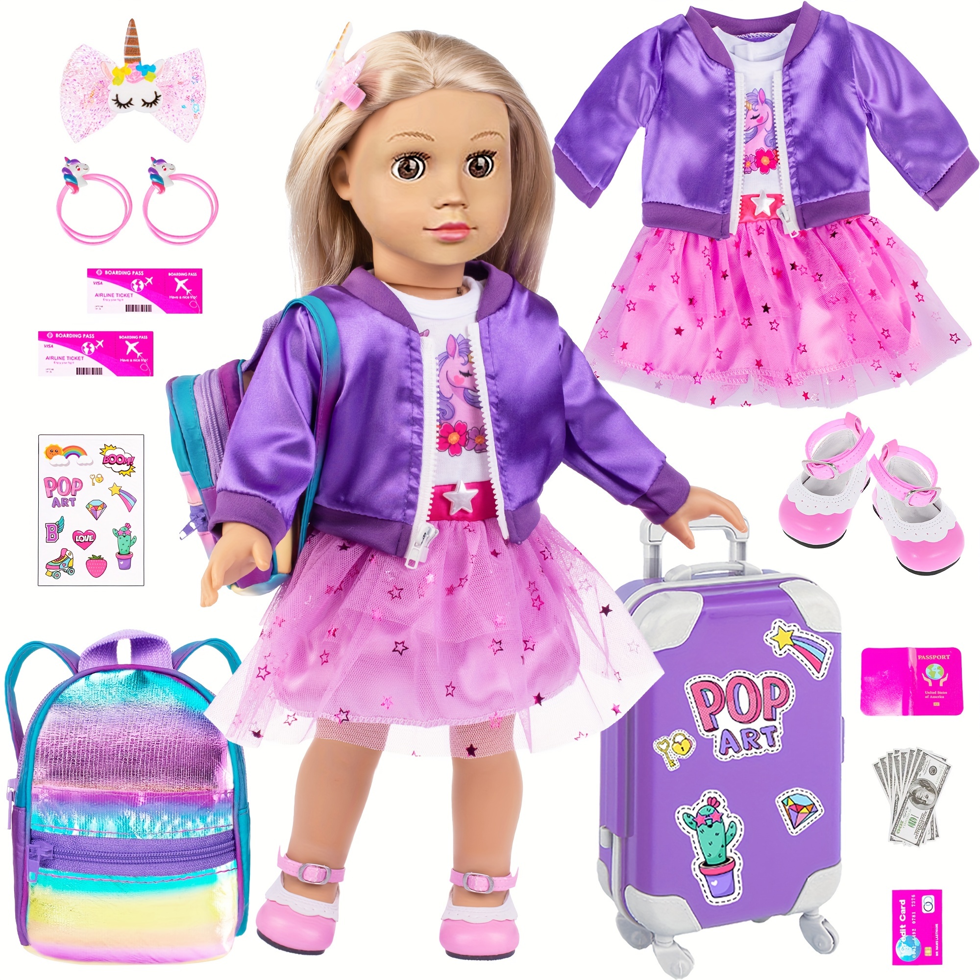 

Doll Clothes And Accessories Accesscories Doll Diy Set Including , , , Hairpin, , , (no Doll)