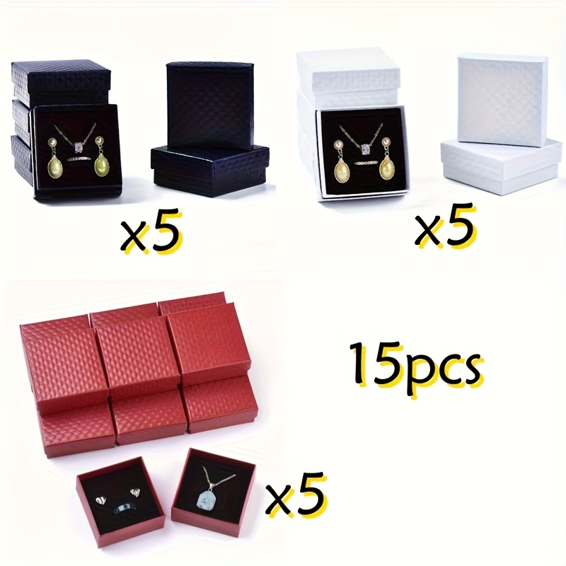 4/6/8/15pcs Square Jewelry Gift Box for Valentine's Day