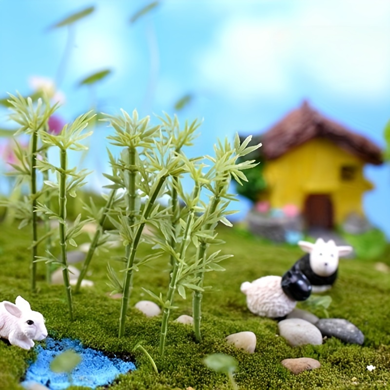 10 Pcs Miniature Sakura Arbre Plantes Fée Jardin Accessoires Maison de Poupée Ornement