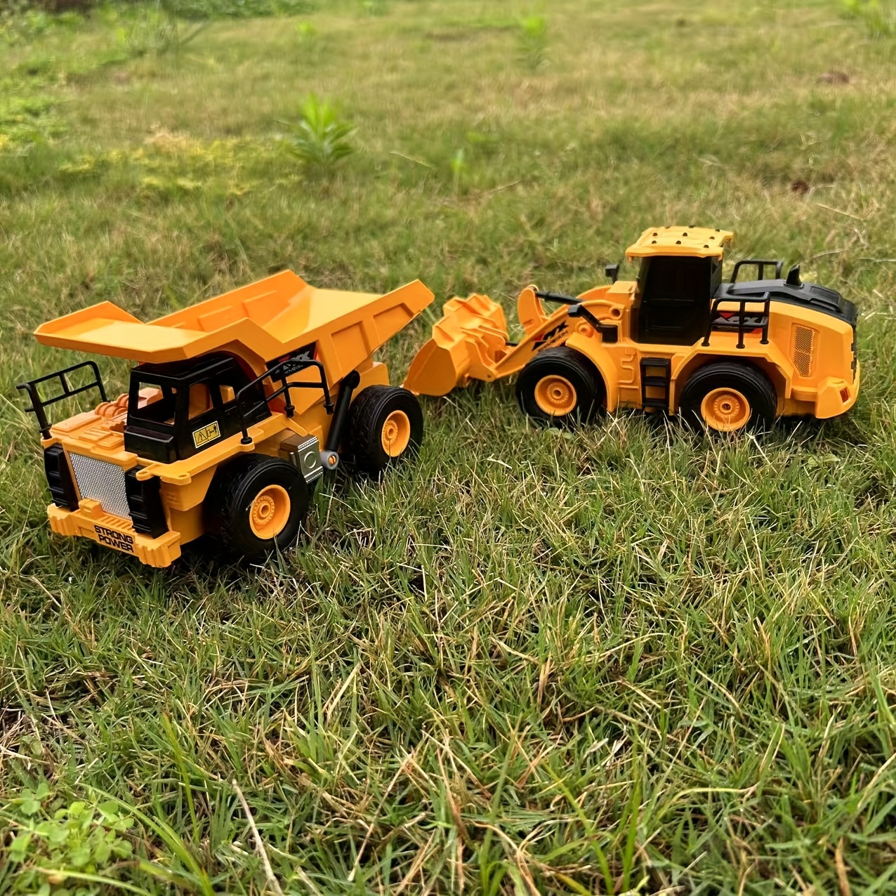 3pcs Set Remote Vehicle Set, 5-Channel Remote Control Excavator  Dump Truck Bulldozer Plastic Engineering Vehicle Re