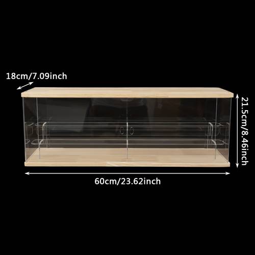 two layer mystery box display stand handmade figurine dust proof display case four sided transparent acrylic toy storage decoration