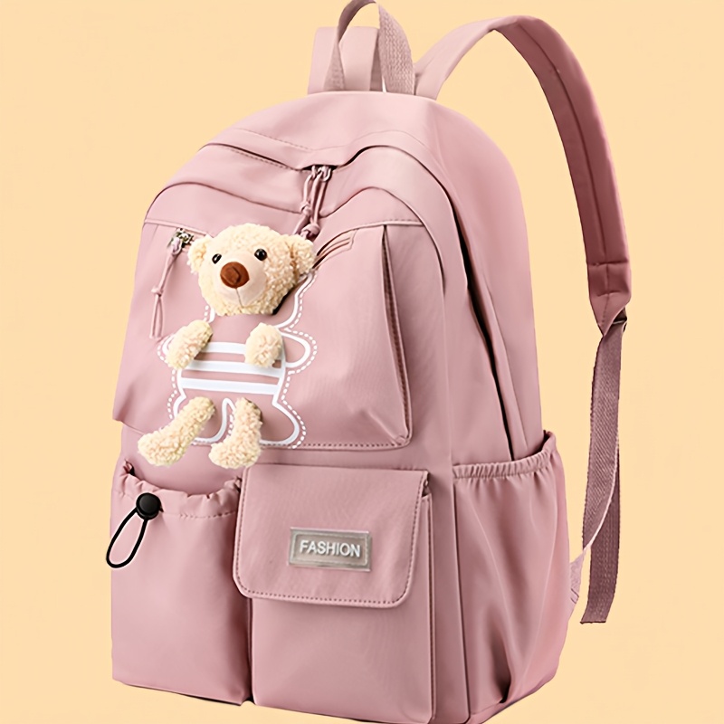 

High Appearance Level Schoolbag Korean Version Of Of Simple Everything Junior High School Students Backpack Less Campus Backpack [pull Random ]