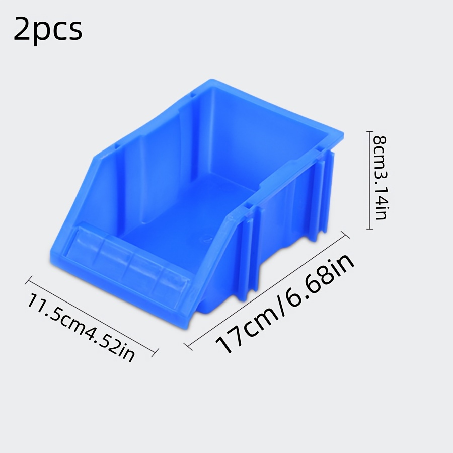 2pcs Thickened Angled Parts Box, Hardware Tool Screw Storage Box, Plastic Component , Modular Parts Box