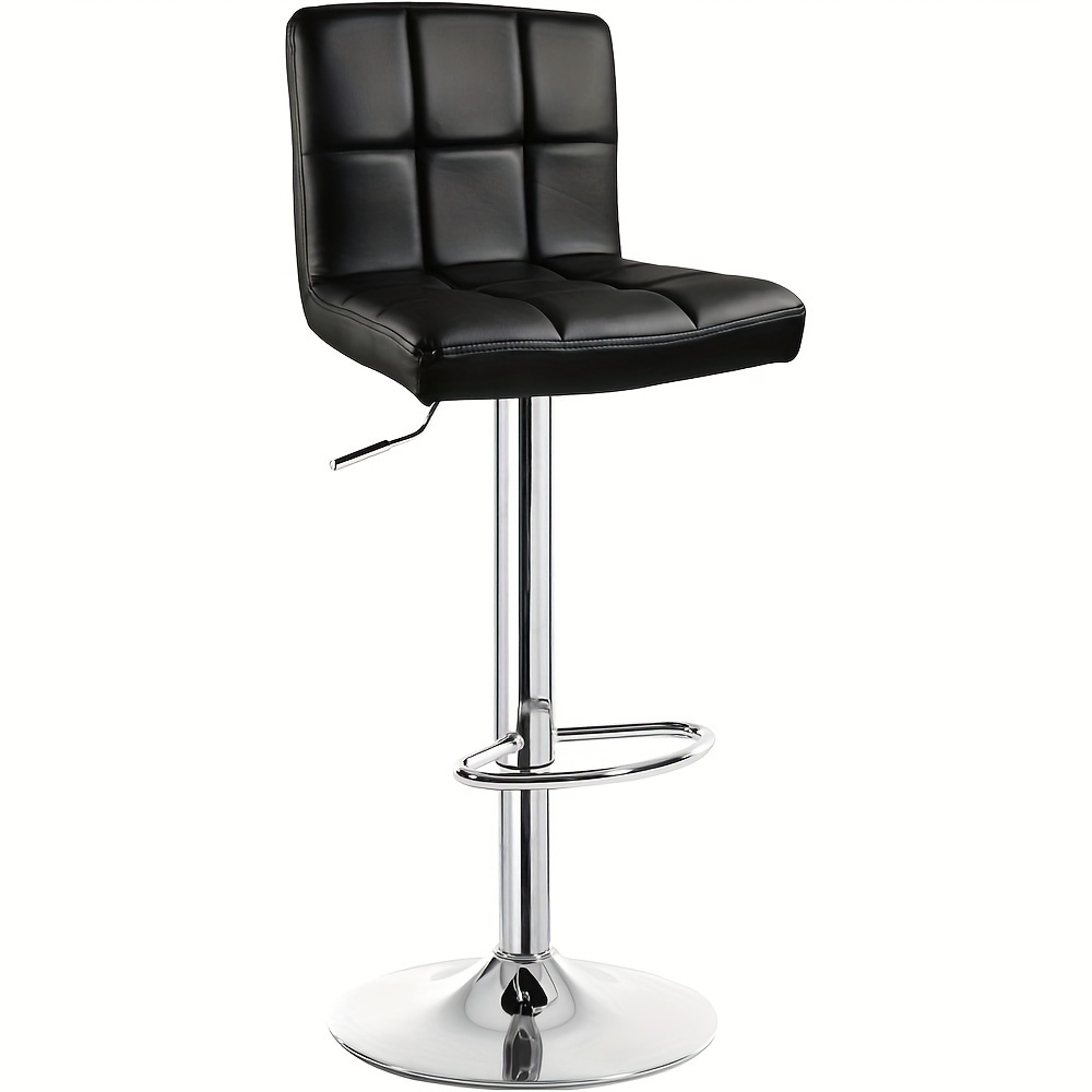 1/2pcs Bar Stool, Height-adjustable Swivel Chair, Sturdy Metal Frame, Comfortable Pu Seat