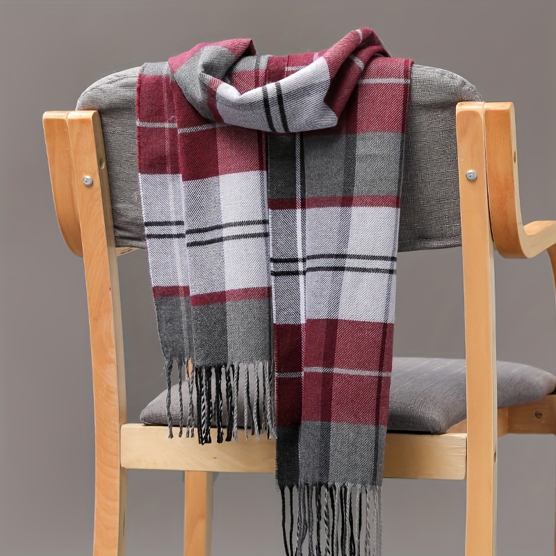 Image of New Winter Men's Scarf, Fashionable Soft Cold-proof Neck Warmer, Warm Shawl, Unisex, Christmas Gift