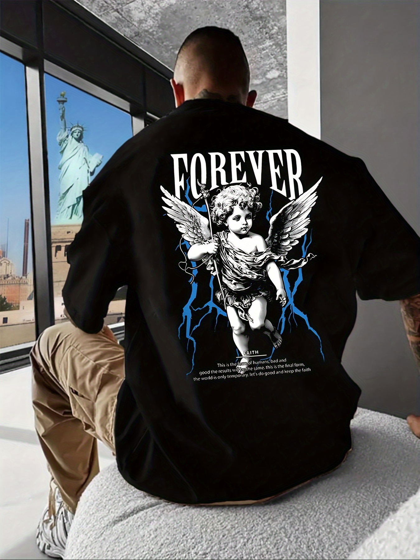 angel t shirt sold on Temu United States