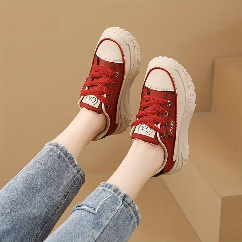 Womens Platform Sneakers Versatile High Top Outdoor Shoes