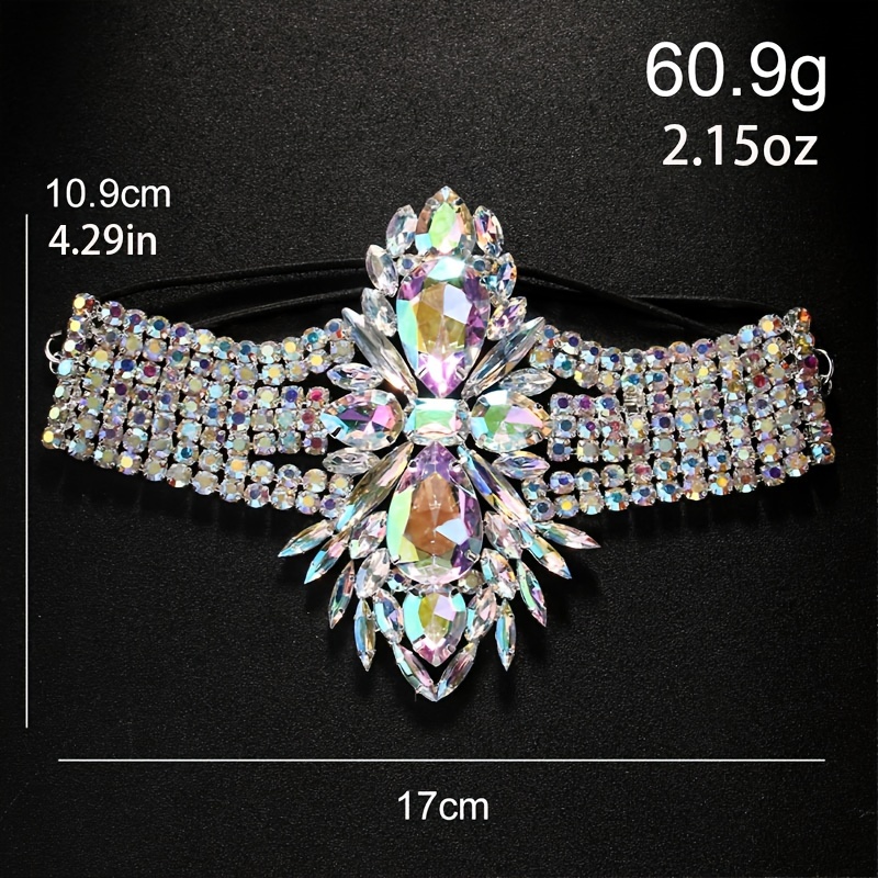 exaggerated leg chain banquet rhinestone leg jewelry for women details 2