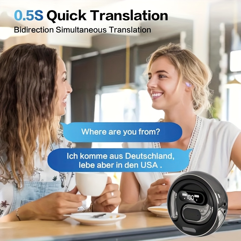 AI Real-time Translation Wireless Headphones, OWS Language Translation Earbuds, 144 Languages, 3-in-1 Translation Earbuds with iOS and Android Systems, suitable for learning, business and travel Core Technology & Function 11 AI Real-time Translation Wireless Headphones, OWS Language Translation Earbuds, 144 Languages, 3-in-1 Translation Earbuds with iOS and Android Systems, suitable for learning, business and travel Core Technology & Function - Image 11