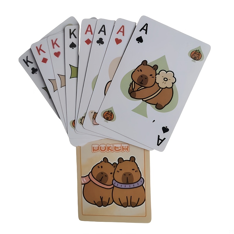 54pcs Authorized By Capybara" Capybara Playing Cards | High-quality And Durable Cardboard, , Ideal For Social Gatherings And Gift Exchanges