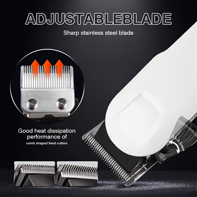 Máquina de Cortar e Aparar Cabelo Elétrica Recarregável Masculina13. 6
