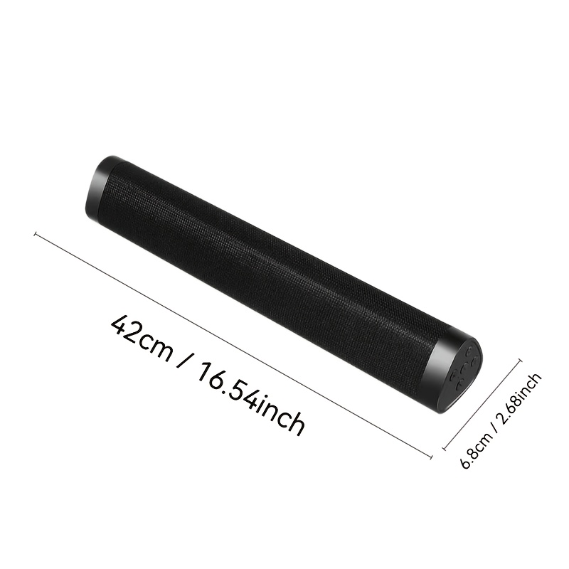 Powerful Long Soundbar Speaker with Deep Bass, Suitable for Outdoor And Home Use, Featuring Dual Speakers for Desktop