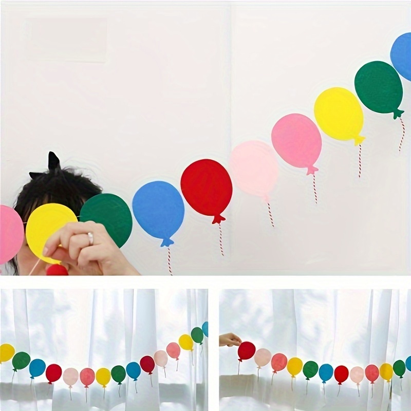 

A Multicolored Balloon-shaped Garland Banner Paper, Suitable For Decorations At Celebrations, Grand , Weddings, And .