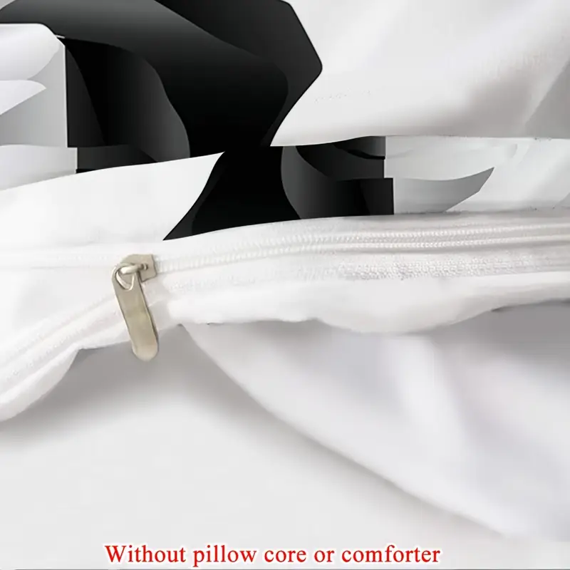 2 3pcs 1 duvet cover 1 2 pillowcase without and white background rose flowers romantic valentines day lover couple 3d print soft comfortable bedding set for bedroom dorm room family gift Product details 6