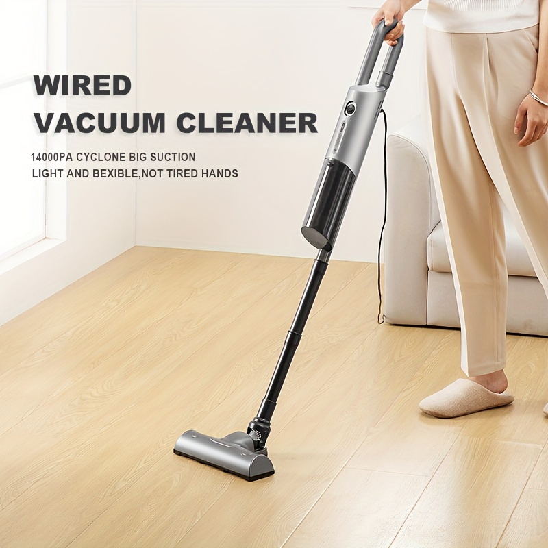 

2 In 1 Wired Household Handheld Strong Suction Portable Light Weight Vacuum Cleaner With Anti-tangle Brush For Hardwood Floor Carpet Pet Hair