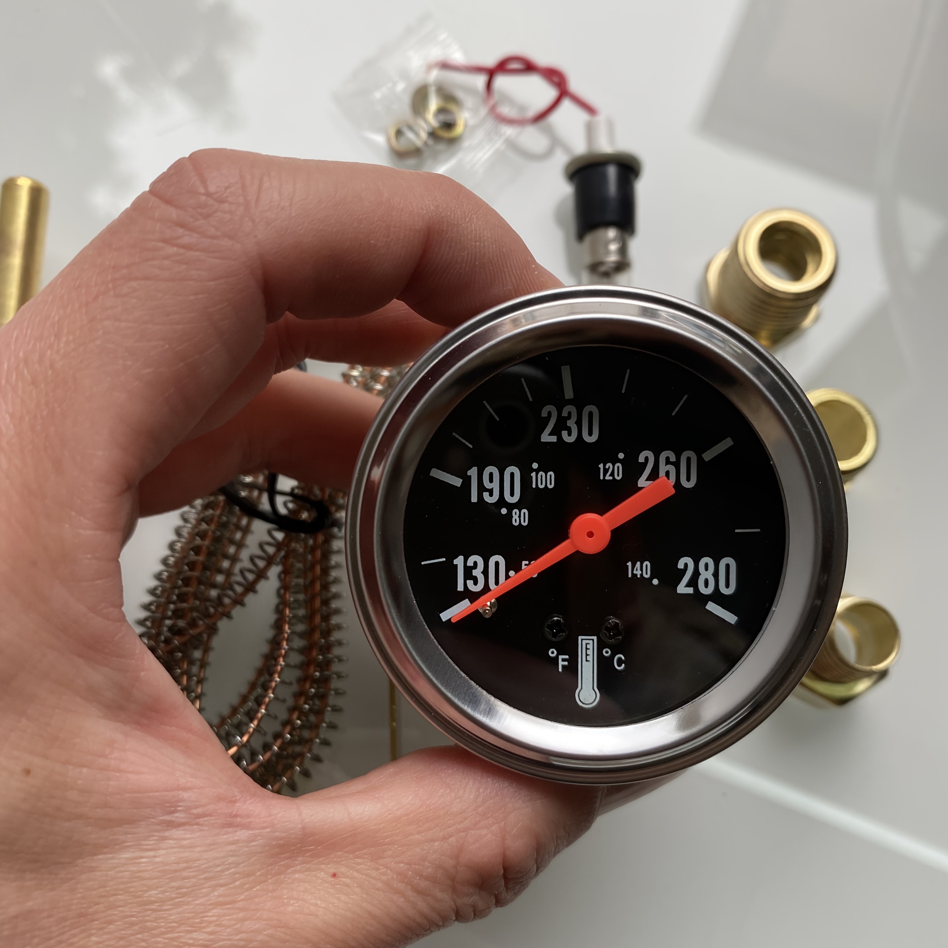 5.08 cm Universal Dual Scale Water Temperature Gauge