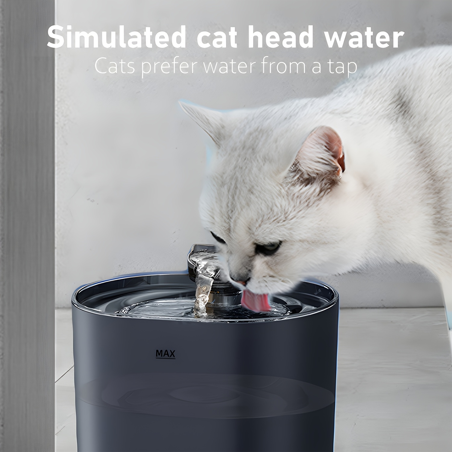 

77.43 Oz Capacity Pet Water Fountain, For Pet Water Dispenser, Automatic Water Dispenser, Recirculation Purification, Operation, Large