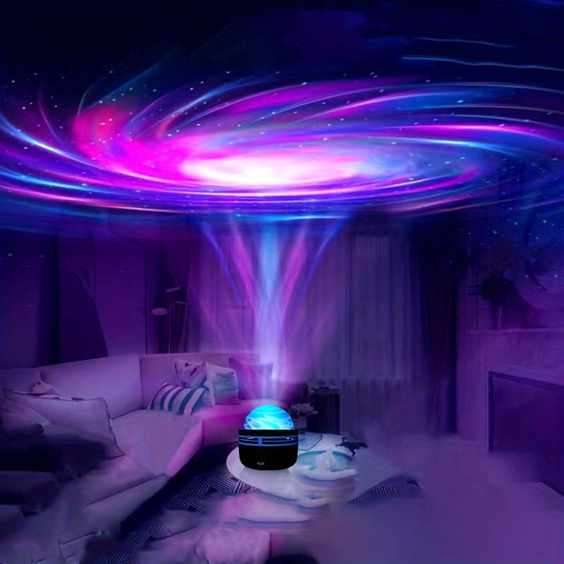 

1pc Led Rgb Rotating Music Northern Lights Projection Light, 7 Color Projection Light, Room Living Room Bedside Atmosphere Night Light