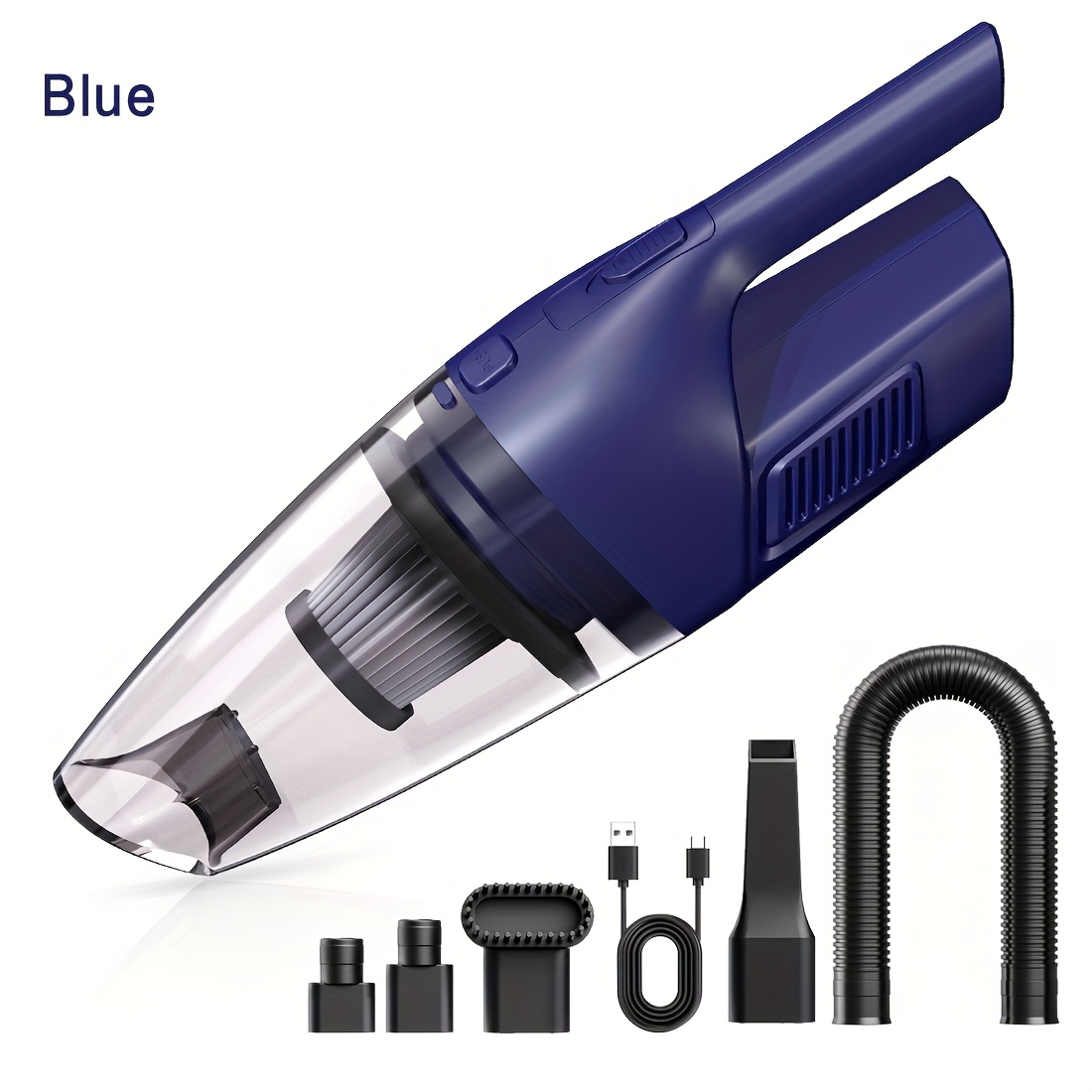 TEMU Car Vacuum Cleaner, 6000pa, Super Strong , Handheld Convenient Vacuum Cleaner, 2000mah Large Capacity, Car Additions, Used For Cleaning Inside