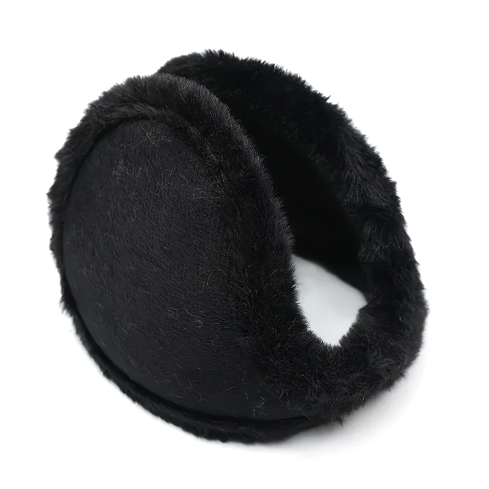 TEMU Weiche Plüsch-Ohrwärmer für Damen Herren – Kälteschutz, modische Herbst-Winter-Ohrenschützer in Unifarben mit Ohrenklappen für Outdoor-Schutz