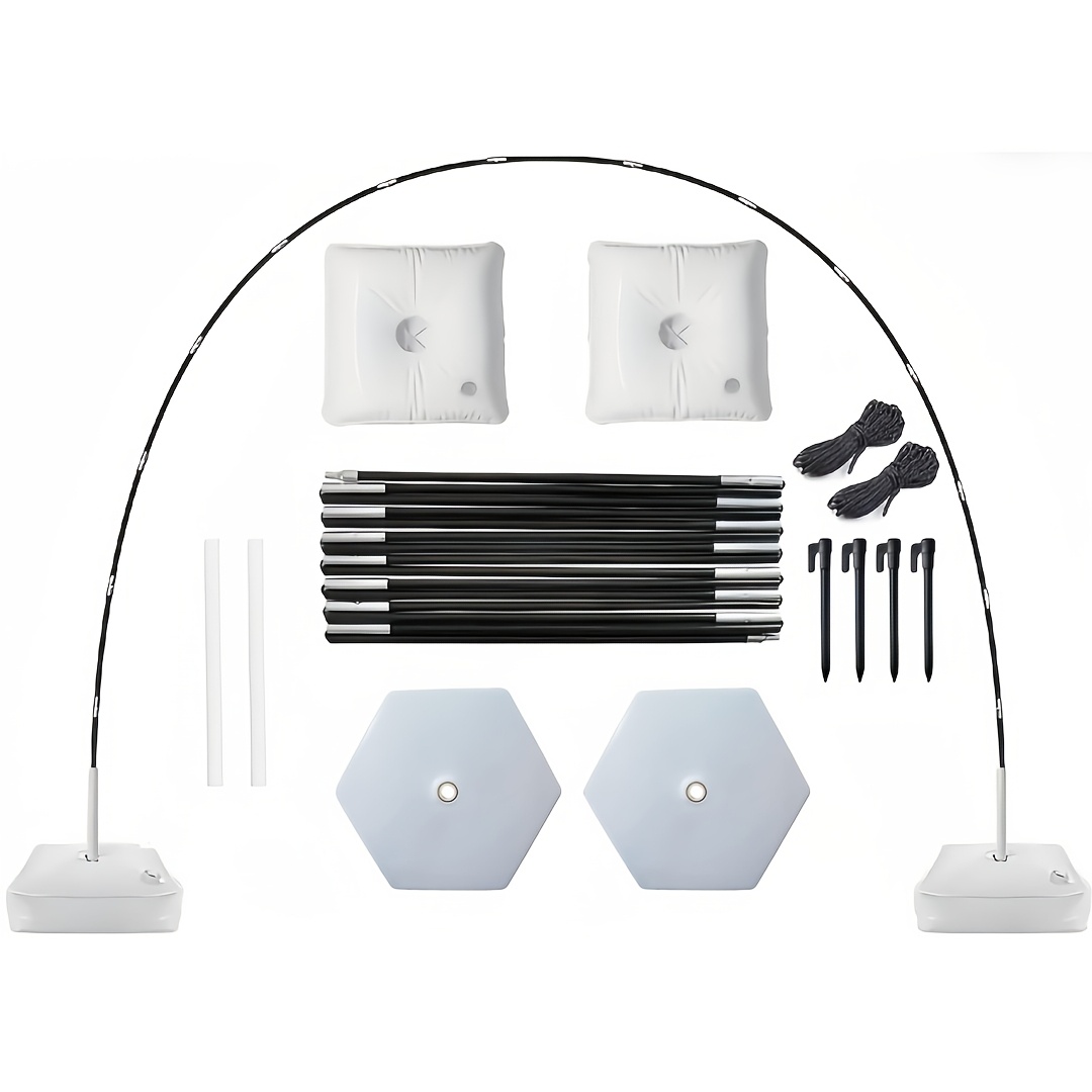 TEMU Outdoor Balloon Arch Stand Kit, Adjustable Reusable Balloon Arch Frame With Ground Stakes For Garden Wedding Birthday Party Decorations For