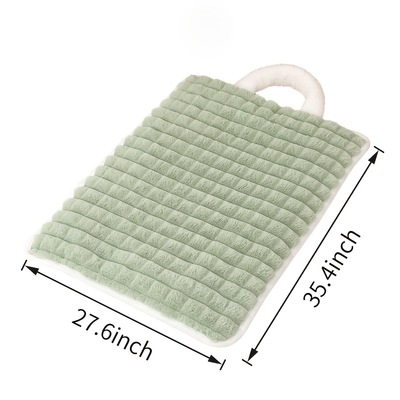 TEMU Machine Washable Dog Bed Mat, Soft Plush Quilted Dog Crate Pad With Carry Handle, Portable Kennel Mat For Small And Medium Dogs, Puppies And