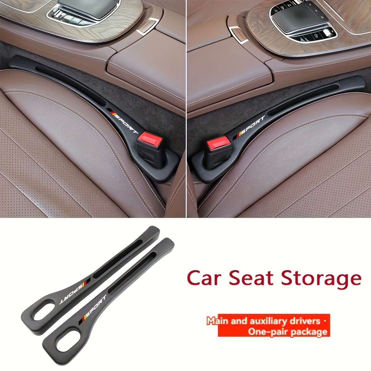 TEMU 1 Pair German Model Car Seat  Organizer, Eva Material Anti-leakage Storage Clamps For   Series Vehicles