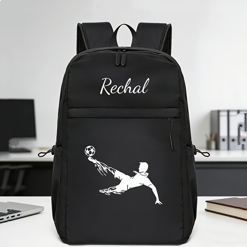 TEMU A Versatile And Durable Backpack Designed For Sports Enthusiasts, Featuring A Customizable Fashion Print, Storage Space, Adjustable Shoulder