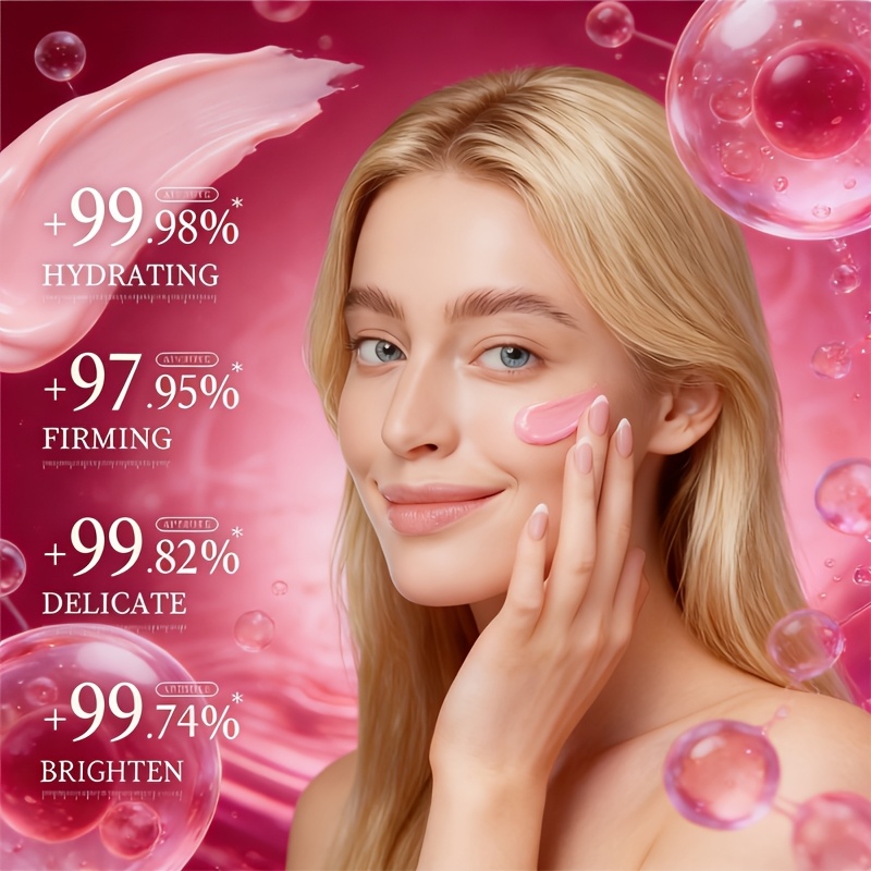Cremă Instant cu Niacinamidă și Acid Hialuronic pentru Lifting și Fermitate, cu Colagen, pentru un Aspect Mai Ferm al Pielii Faciale, Fermitate Puternică, Hidratare Profundă și Hrănire a Pielii Faciale, Spune Adio Securității și a Pămâii, Potrivită pentru Toate Tipurile de Piele