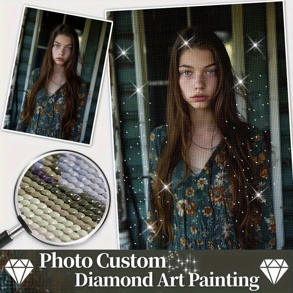 

5d Customized Diamond Art Painting Kit For Adults Full Artificial Diamond, Diy Personalized Photo Custom Diamond Art Painting, Private Customization Of Your Own Pictures (round Diamonds)