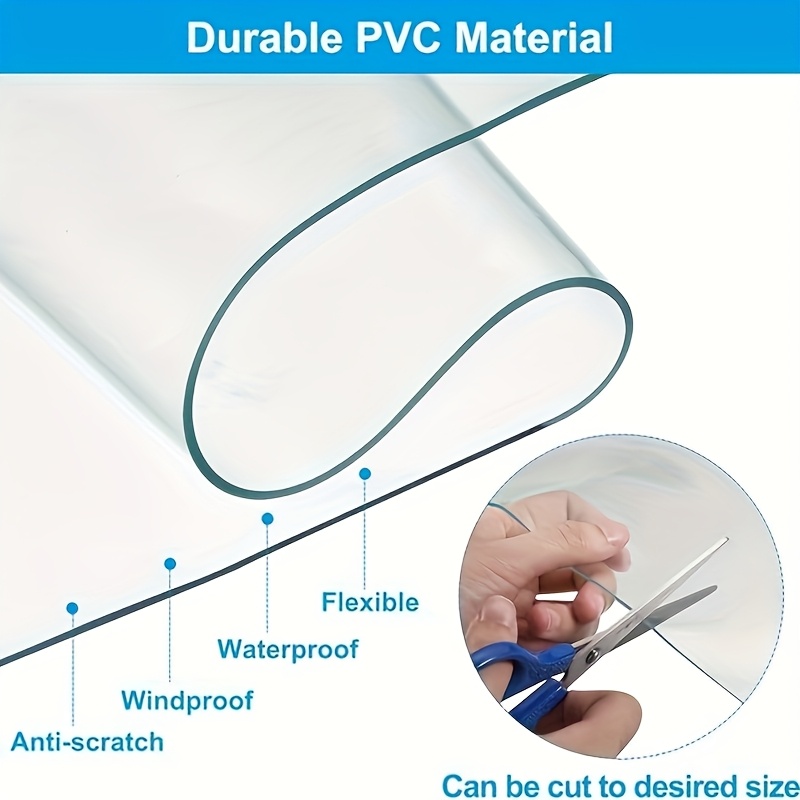 Heavy-Duty Transparent PVC Dog Door Replacement Flap
