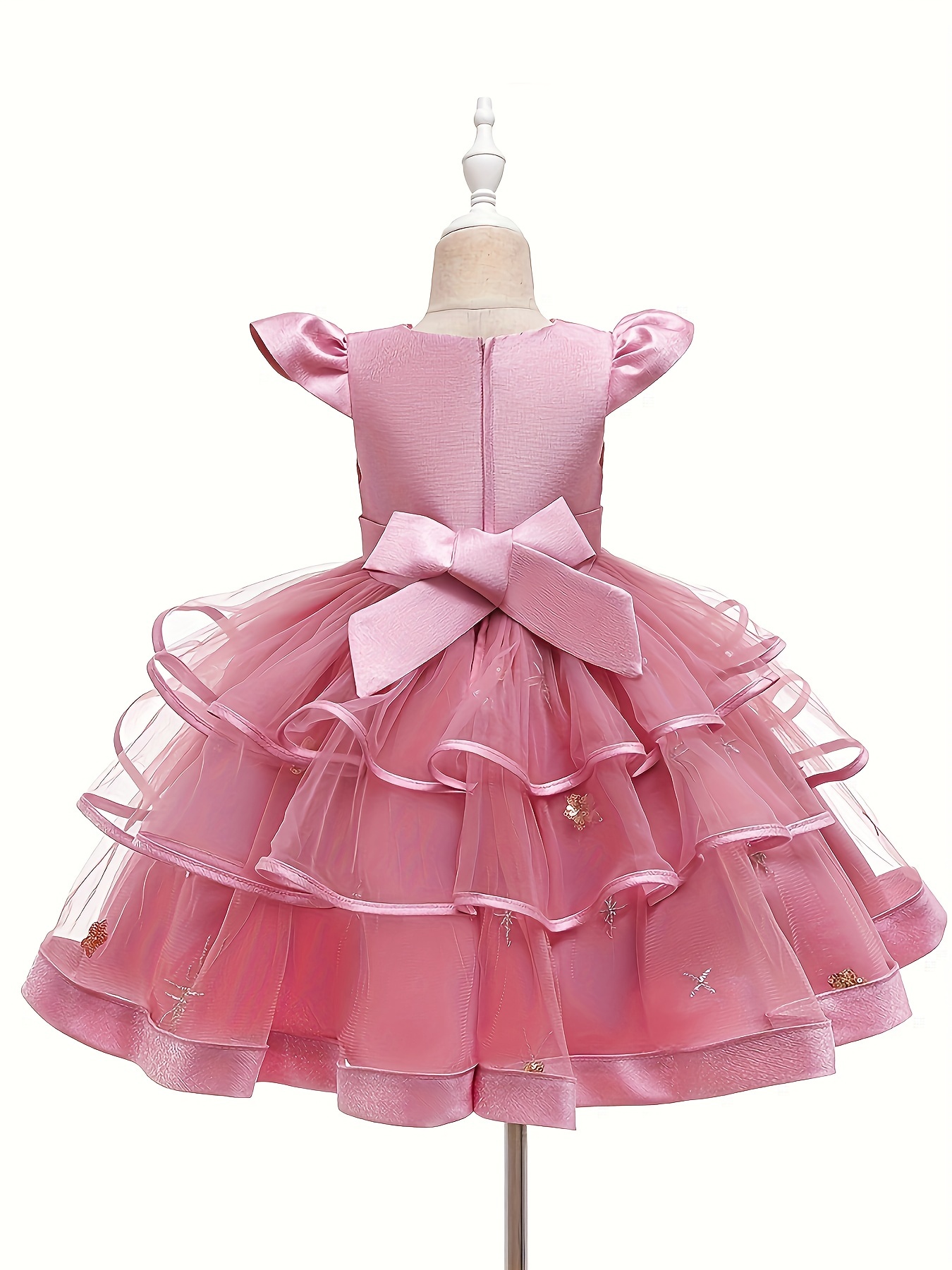 Luckywaqng Robe De Princesse D'Été Sans Manches Pour Fille - Robe Fête Et Mariée Enfant