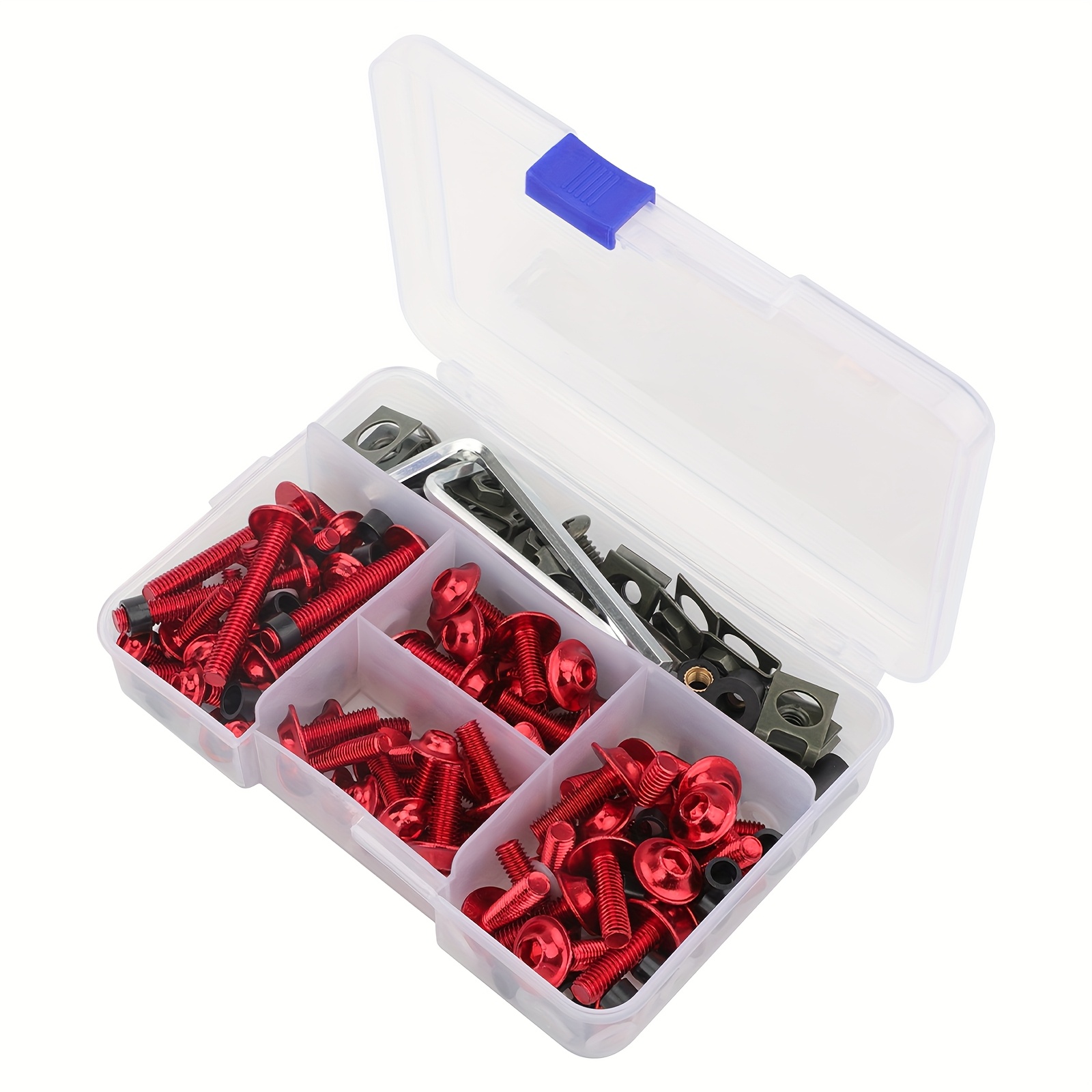 177pcs Motorcycle Fairing And Body Screw Kit, Cnc Anodized Aluminum, Assorted Colors, Universal Fit For Most Motorcycles
