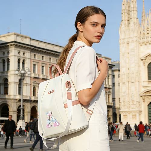 item picture backpack with anti theft stylish and secure backpack suitable for daily short trips shopping and commuting features a simple and silhouette space and a printed pattern with a z elements